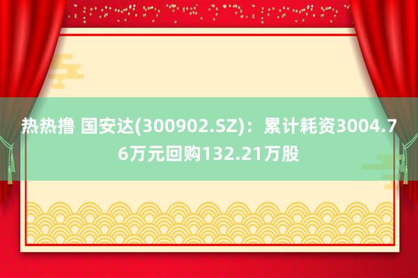 热热撸 国安达(300902.SZ)：累计耗资3004.76万元回购132.21万股