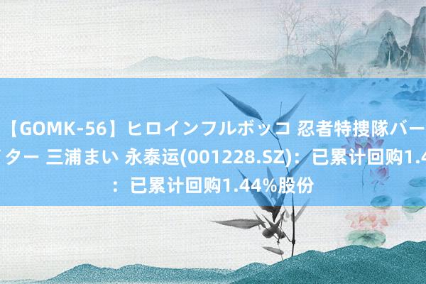 【GOMK-56】ヒロインフルボッコ 忍者特捜隊バードファイター 三浦まい 永泰运(001228.SZ)：已累计回购1.44%股份