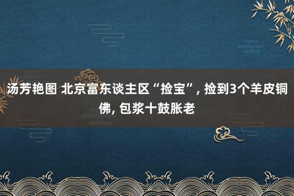 汤芳艳图 北京富东谈主区“捡宝”, 捡到3个羊皮铜佛, 包浆十鼓胀老