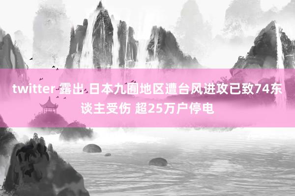 twitter 露出 日本九囿地区遭台风进攻已致74东谈主受伤 超25万户停电