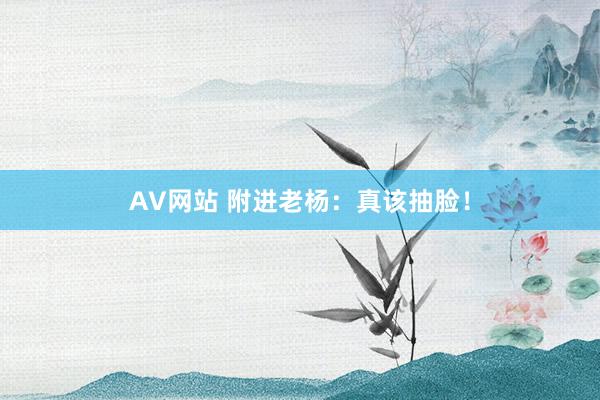 AV网站 附进老杨：真该抽脸！