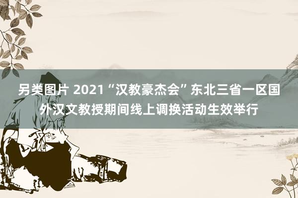 另类图片 2021“汉教豪杰会”东北三省一区国外汉文教授期间线上调换活动生效举行